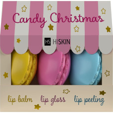 Hiskin Candy christmas Zestaw prezentowy do pielęgnacji ust (peeling+balsam+błyszczyk)