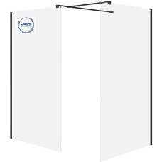 Cersanit (kabiny walk-in) SET B797: Kabina walk-in MILLE czarny 120x90x200 (S601-184)