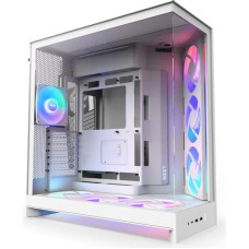 Nzxt H9 Flow RGB+ (2025) - All White Dual-Chamber Mid-Tower Case