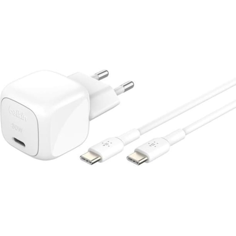 Belkin BOOST Charge USB-C/USB-C 30WLad.PD,ws+Kab.WCA008kq1MWH-B6