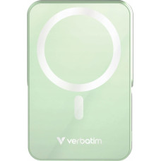 Verbatim , powerbank z �adowaniem bezprzewodowym, 5V, �adowanie telefonu, 32259, 10 000mAh, Mocowanie magnetyczne, zielona