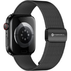 Forcell Pasek do Apple Watch Forcell F-Design FA14 magnetyczny stal 42 / 44 / 45 / 49 mm czarny