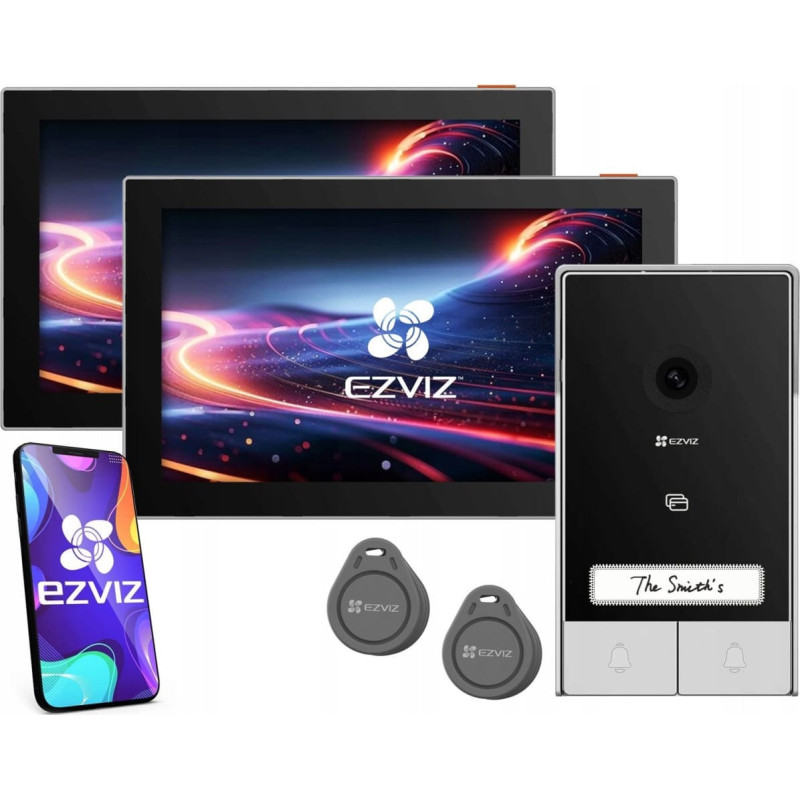 Ezviz Zestaw wideodomofonowy EZVIZ HP7 z dwoma monitorami