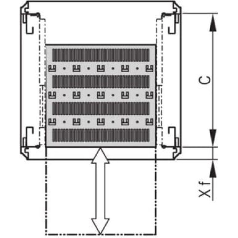 Schroff Varistar 19'' Półka, teleskopowa, 30 kg, RAL 7035, skrócona, 600W 700D