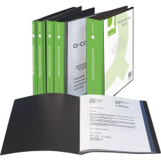 Q-Connect Teczka ofertowa Q-CONNECT z kieszenią opisową, PP, A4, 650mikr., 40 koszulek, czarna