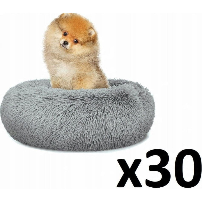 Leobert Legowisko pluszowe S 40cm - jasnoszare x 30