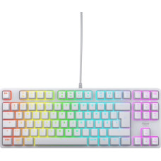 Cherry XTRFY K4V2 - Tastatur - RGB - 80% - TKL - Hintergrundbeleuchtung - USB - QWERTZ - Deutsch - Tastenschalter: CHERRY MX2A Red - weiss