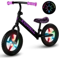 Kidwell Rowerek biegowy REBEL czarno fioletowy LED