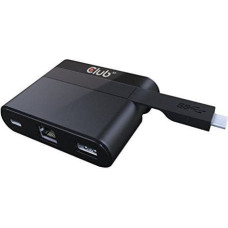 Club 3D Stacja/replikator Club 3D USB-C - USB-C + RJ-45 + USB-A Czarny (CSV-1530)