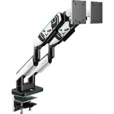 Diablo Chairs Podwójny uchwyt na monitory 49 cali, biało-czarny X-Arm Dual RGB