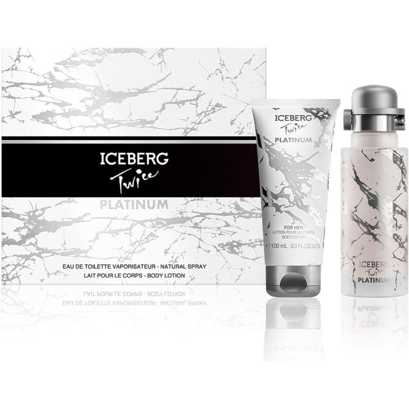 Iceberg Set Iceberg: Twice Platinum, Eau De Toilette, For Women, 125 ml + Twice Platinum, Hydrating, Body Lotion, 100 ml For Women