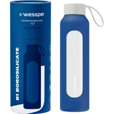Wessper Szklana butelka Wessper B1 Borosilicate 500ml Navy Blue (WES260-500-NB-NEW)