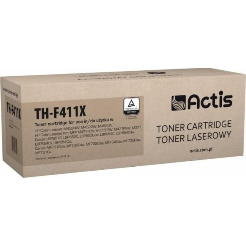 Actis TH-F411X toner for HP printer; HP 410X CF411X replacement; Standard; 5000 pages; cyan