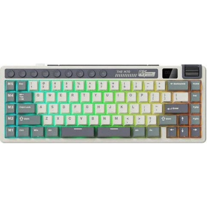 Royal Kludge RK M70 Cyan Purple Gaming Keyboard Cream switch