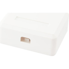 Equip Aufputzdose 2x Keystone Jack mit Abdeckung weiß