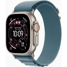 Apple Watch Ultra 3 GPS + Cellular 49mm Natural Titanium Case with Light Blue Alpine Loop - Large