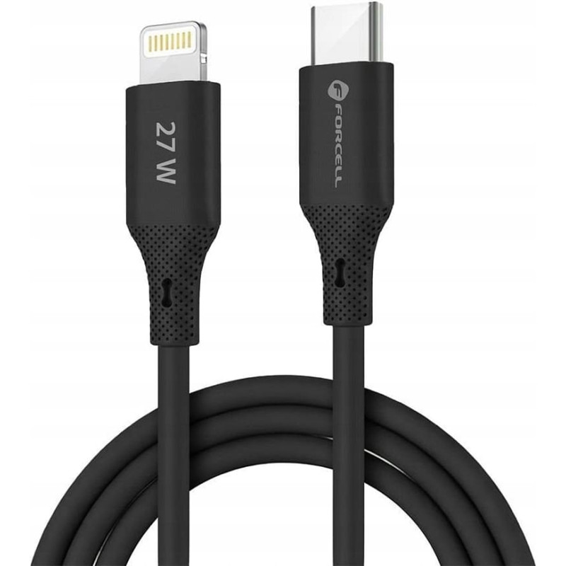 Forcell Kabel USB C do Lightning Forcell F-Energy PD 3A 27W Silicone 1 m C346 czarny