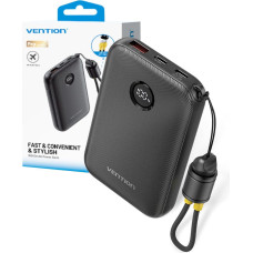 Vention 10000mAh 2 x USB-C 1x USB-A z wyświetlaczem 22.5W czarny