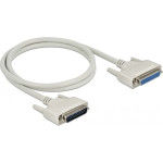 Delock Serielles Kabel D-Sub 25 Stecker zu Buchse 1 m
