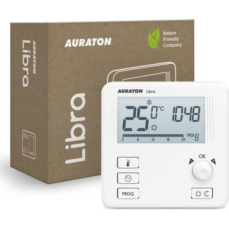 Auraton AURATON Libra - Tygodniowy, przewodowy regulator temperatury, (następca modelu 3021)