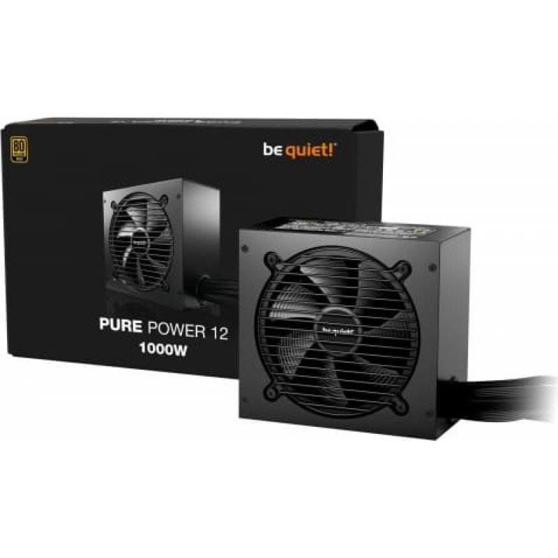 Be Quiet! PURE POWER 12 1000W barošanas bloks 20+4 kontaktu ATX ATX melns