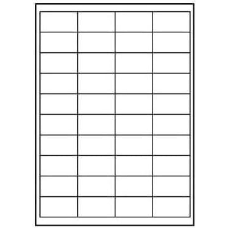 Logo etykiety 48.5mm x 25.4mm, A4, matowe, białe, 44 etykiety, 140g/m2, 25 szt.