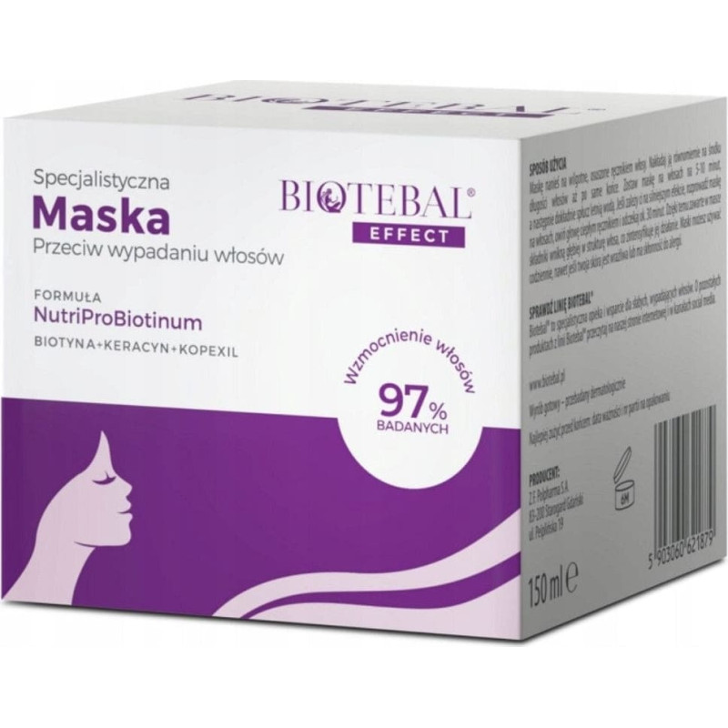 Biotebal Effect specjalistyczna maska przeciw wypadaniu włosów 150ml