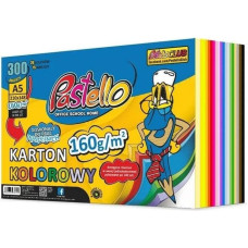 Double A Karton kolorowy A5 160g 20 kolorów 300 arkuszy EDUKAMP