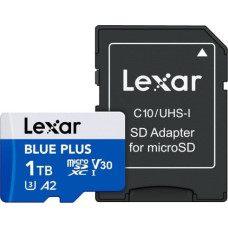 Lexar Memory card microSD card 1TB C10 A2 U3 V30 170MB/s Blue Plus