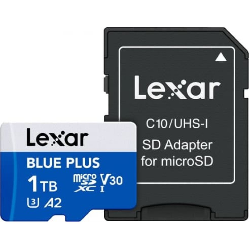 Lexar Memory card microSD card 1TB C10 A2 U3 V30 170MB/s Blue Plus