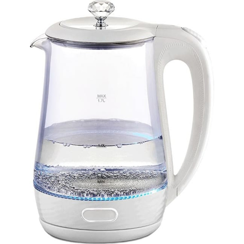 Maestro MR-052 Elektriskā stikla tējkanna 1,7 L (MR-052-WHITE) Balta