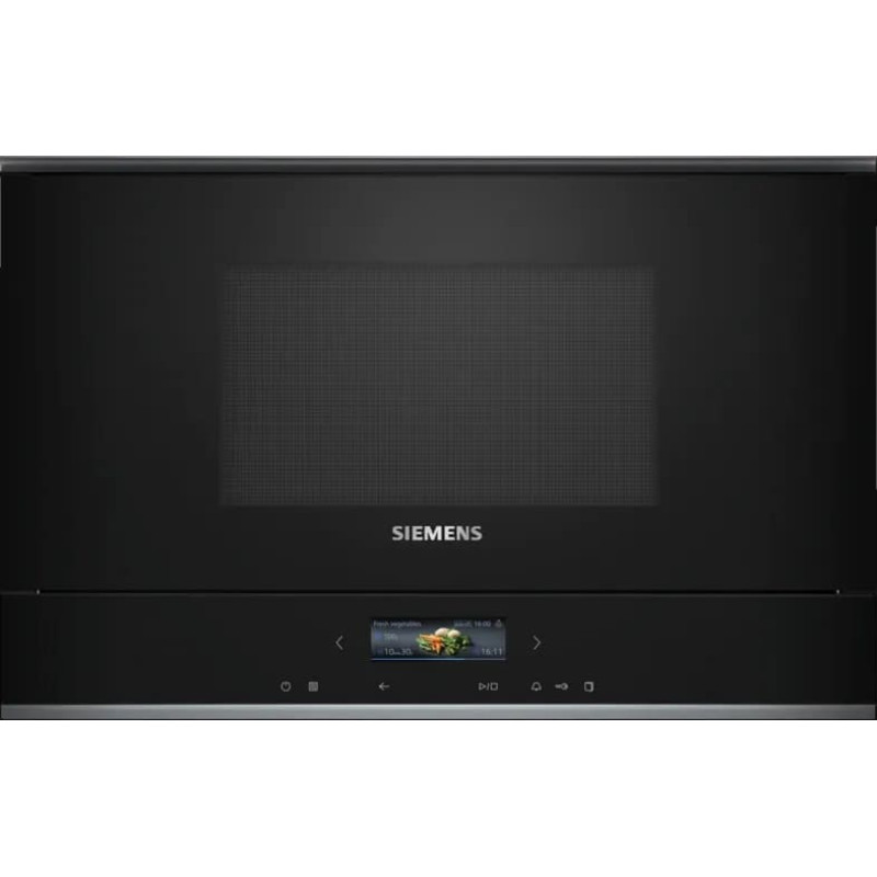 Siemens iQ700 BE732R1B1 mikroviļņu krāsns melna kombinētā mikroviļņu krāsns iebūvējama 21 l 900 W