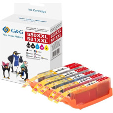 G&G Tusz G&G Zestaw 5 tuszy Canon PGI-580/ CLI-581 BK/C/M/Y+FotoBK