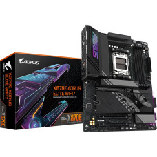 Gigabyte Материнская плата X870E AORUS ELITE WIFI7 — поддерживает процессоры AMD Ryzen 9000, 16+2+2-фазный цифровой VRM, до 8000 Гц DDR5 (разгон), 3xPCIe 5.0 + 1xPCIe 4.0, Wi-Fi 7, 2.5GbE LAN, USB 4