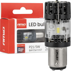Amio Żarówka led lumitec bay15d p21/5w 12v full canbus biała amio-04689