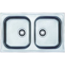 Franke Zlewozmywak 2-komorowy EFN 620 bez ociekacza 78 x 47,5cm inox (101.0060.580)