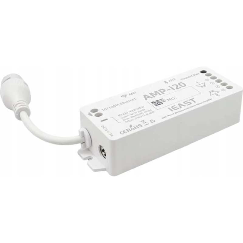 Ieast AMP-i20 - Bezprzewodowy wzmacniacz stereo multiroom do montażu ściennego
