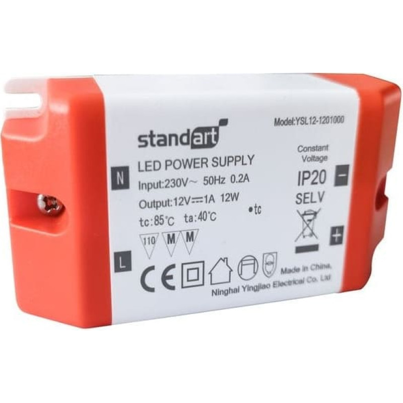 Standart POWER ADAPTER LED 12W 1A 12V DC IP20