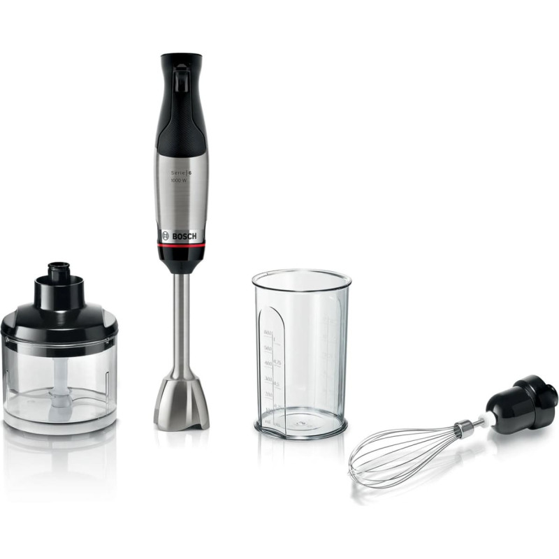 Bosch 6. sērija MSM6M621 blenderis 0,5 l iegremdējamais blenderis 1000 W melns, nerūsējošais tērauds