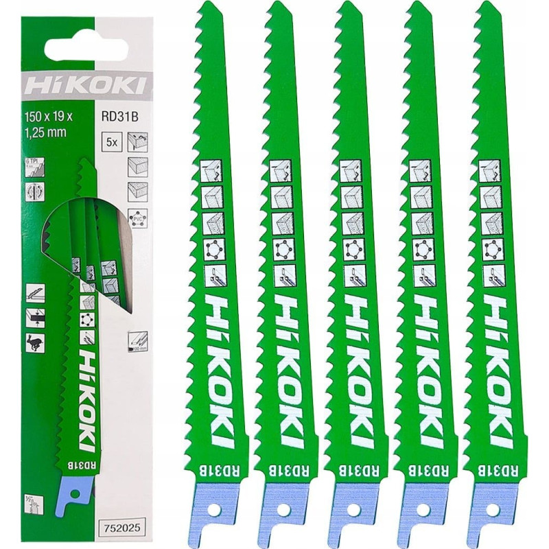 Hikoki SABRE SAW BLADE RD31B/S611DF 150mm /5pcs.