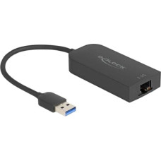 Delock przejściówka do kabli USB 5 Gbps Type-A 2,5 Gigabitowy LAN RJ45 Czarny