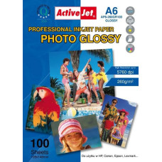 Activejet Papier fotograficzny do drukarki A6 (AP6260GR100)