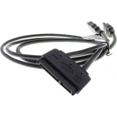 Akasa eSATA - SATA, 0.4m, Czarny (AKCBSA0380BK)
