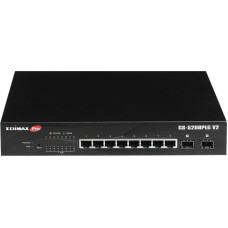 Edimax GS-5208PLG network switch Gigabit Ethernet (10/100/1000) Power over Ethernet (PoE) 1U Black
