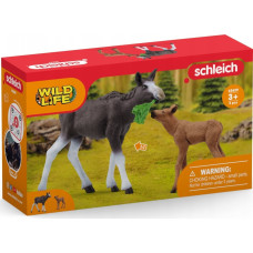 Schleich Wild Life Elchkuh mit Kalb