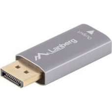 Lanberg Adapter AV Lanberg Adapter Lanberg Displayport (M) -> HDMI (F) 4K srebrny