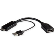 Roline Kabel Roline Adapter ROLINE 4K HDMI/DisplayPort, v1.2, HDMI męski - DP żeński, aktywny