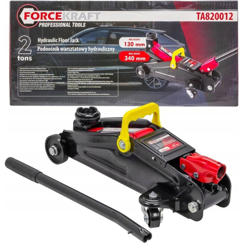 Forcekraft Podnośnik hydrauliczny 2t (h min 130mm, h max 340mm)