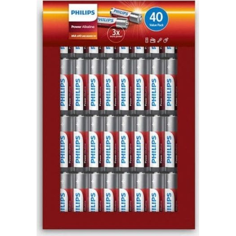 Philips Bateria AAA / R03 40 szt.