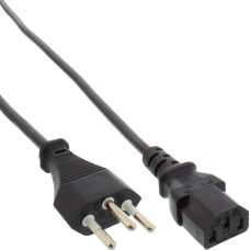 Inline Kabel zasilający InLine 40pcs. Bulk-Pack InLine® power cable, power plug Switzerland to C13 plug, 1.8m
